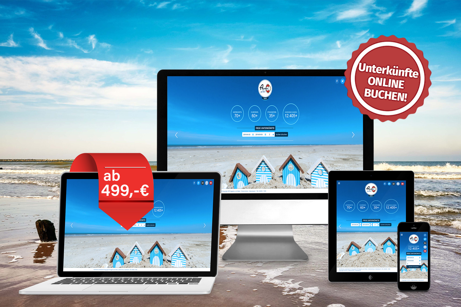 Exklusives Webseiten-Angebot für Ihre Ferienobjekte im Wangerland!
